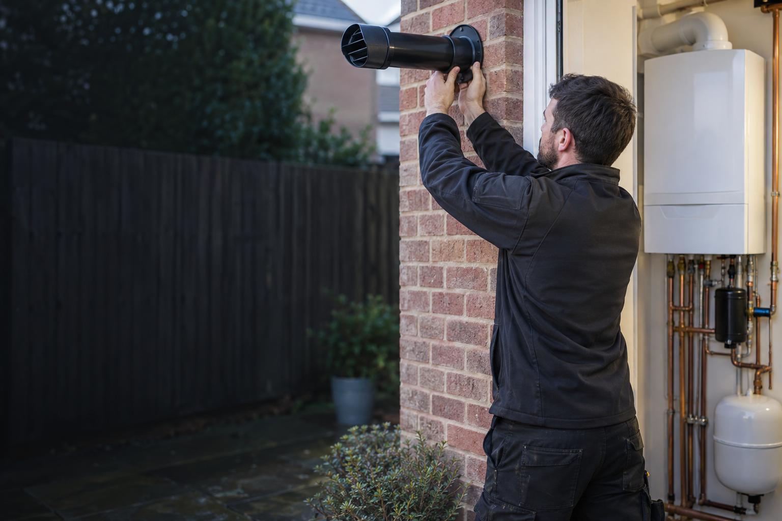 Boiler Flue Upgrade carried out by a qualified heating engineer