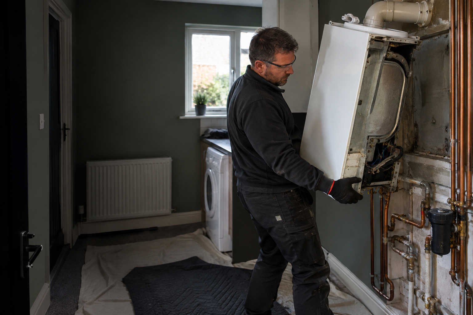 Old Boiler Removal carried out by a qualified heating engineer